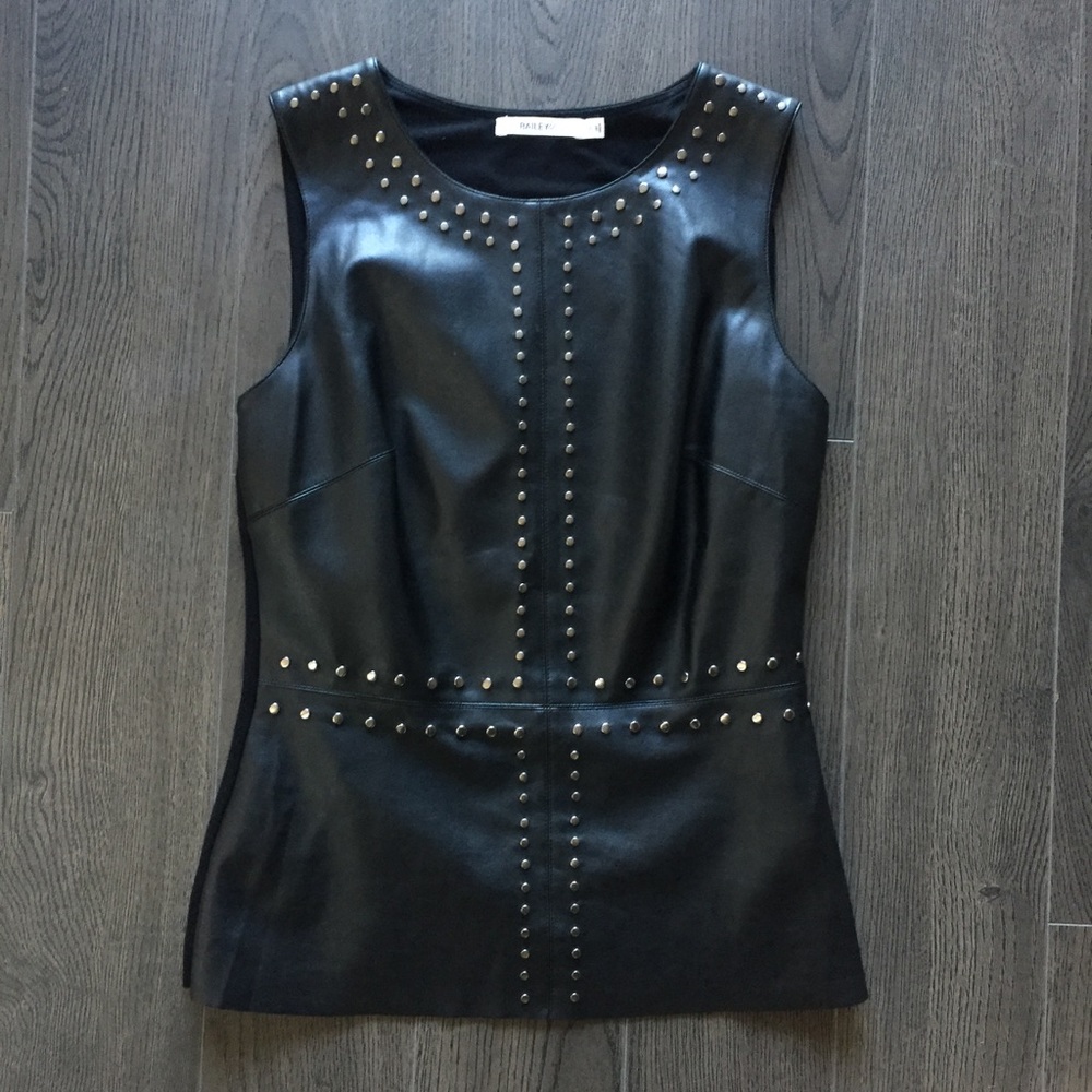 Bailey 44 leather-style stuffed top XS